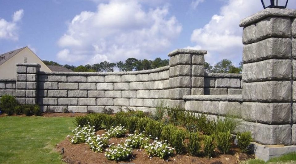 Redi-rock freestanding wall